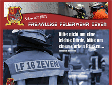 Tablet Screenshot of feuerwehr-zeven.de